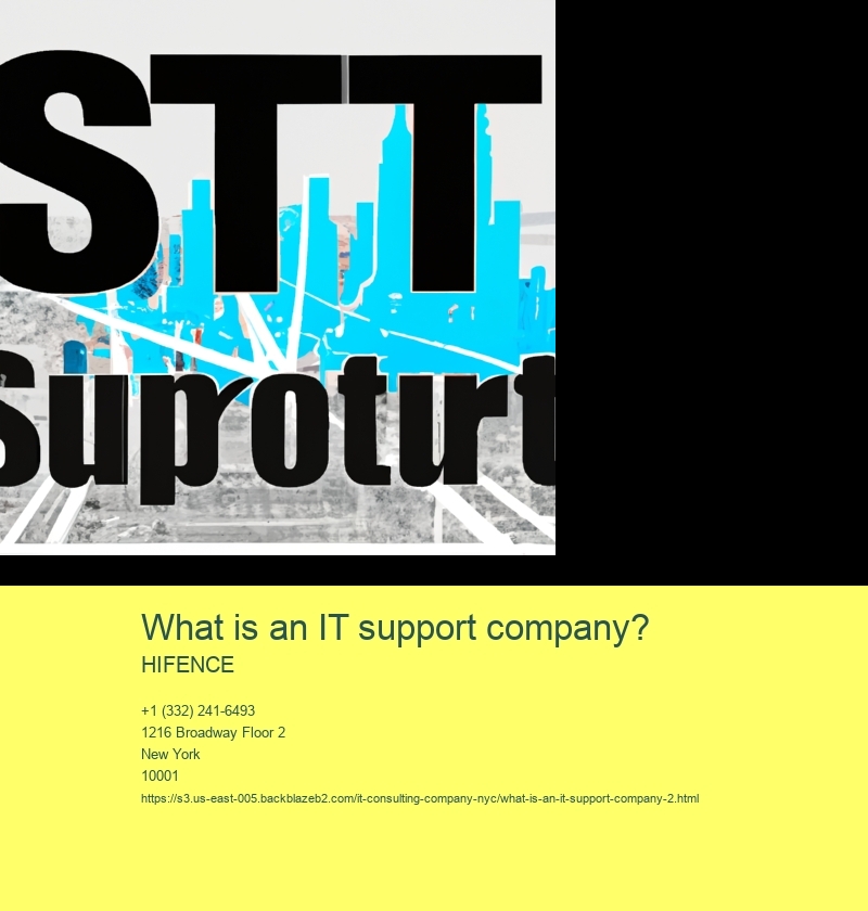 Services offered by IT support company
