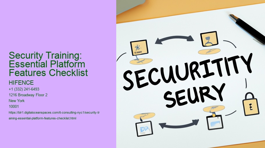 Security Training: Essential Platform Features Checklist