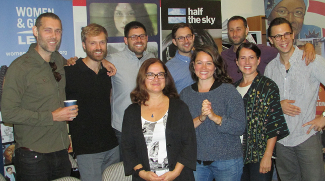 Filmmakers from July's Producer Orientation gather for a quick photo op.