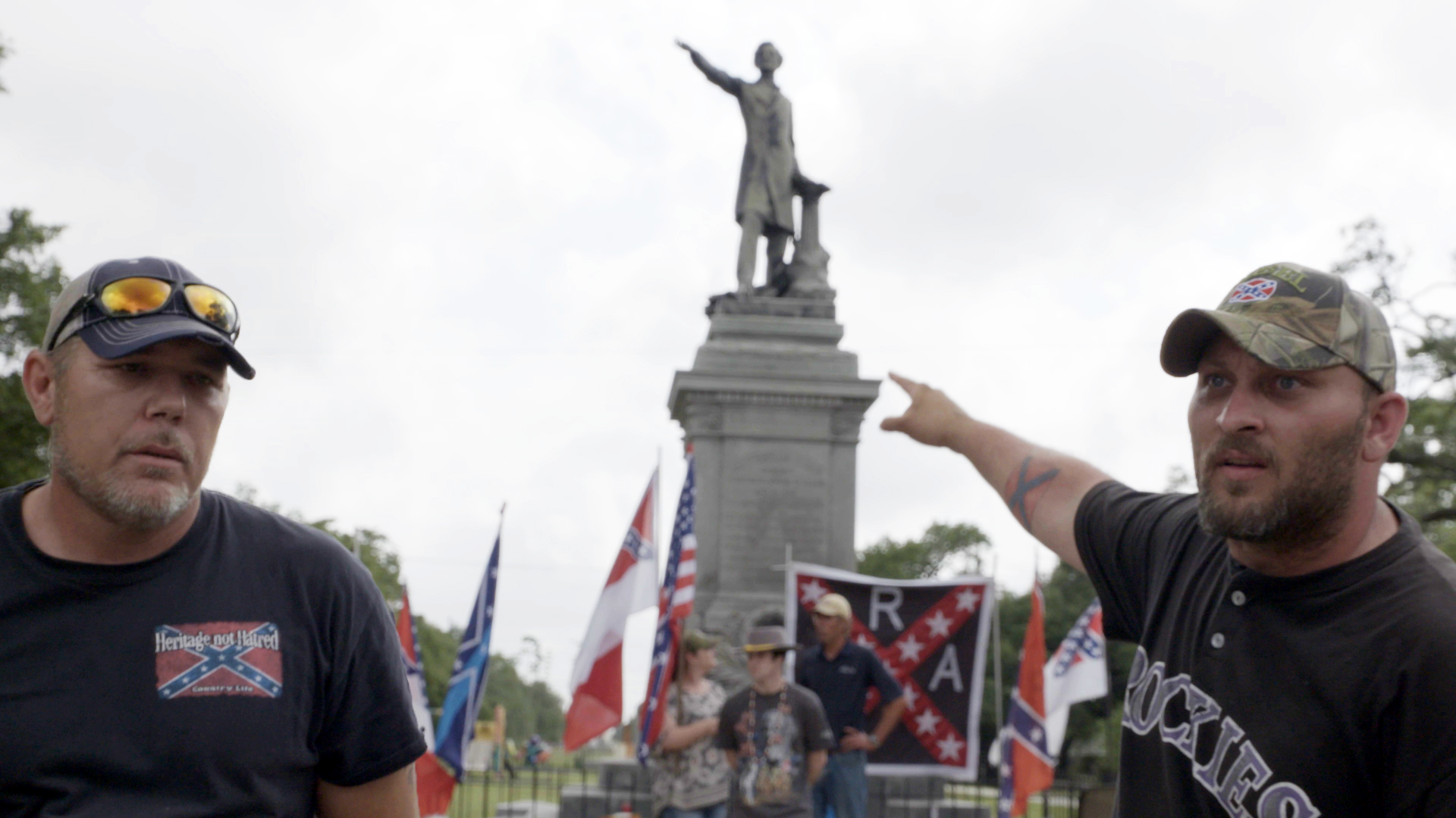 White confederate statue defenders, from The Neutral Ground