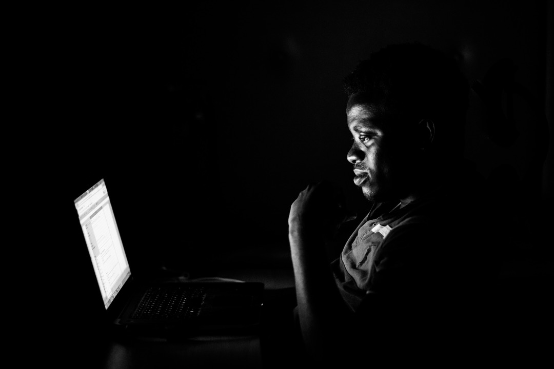 Photo by Pixabay man, computer, pc, looking, dark, work, thinking, working, screen, people
