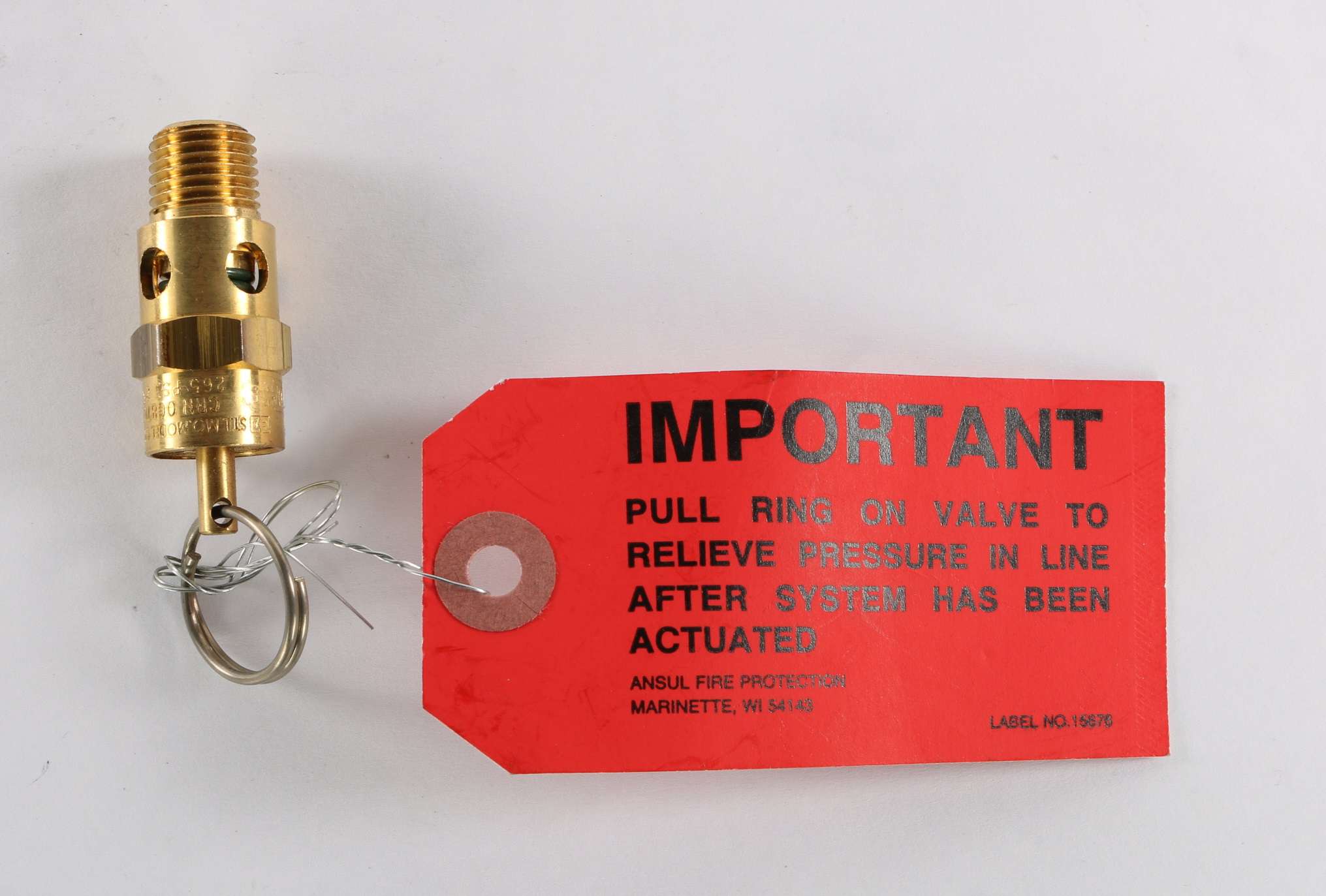 3315677 from ANSUL FIRE PROTECTION SAFETY VENT RELIEF VALVE FOR A101