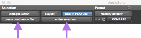 AudioSuite Options