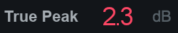 True Peak Maximum Readout