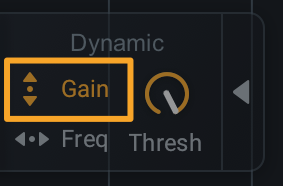 Dynamic gain selected
