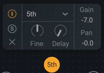 Harmony voice node controls panel