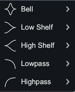 Band Filter Options