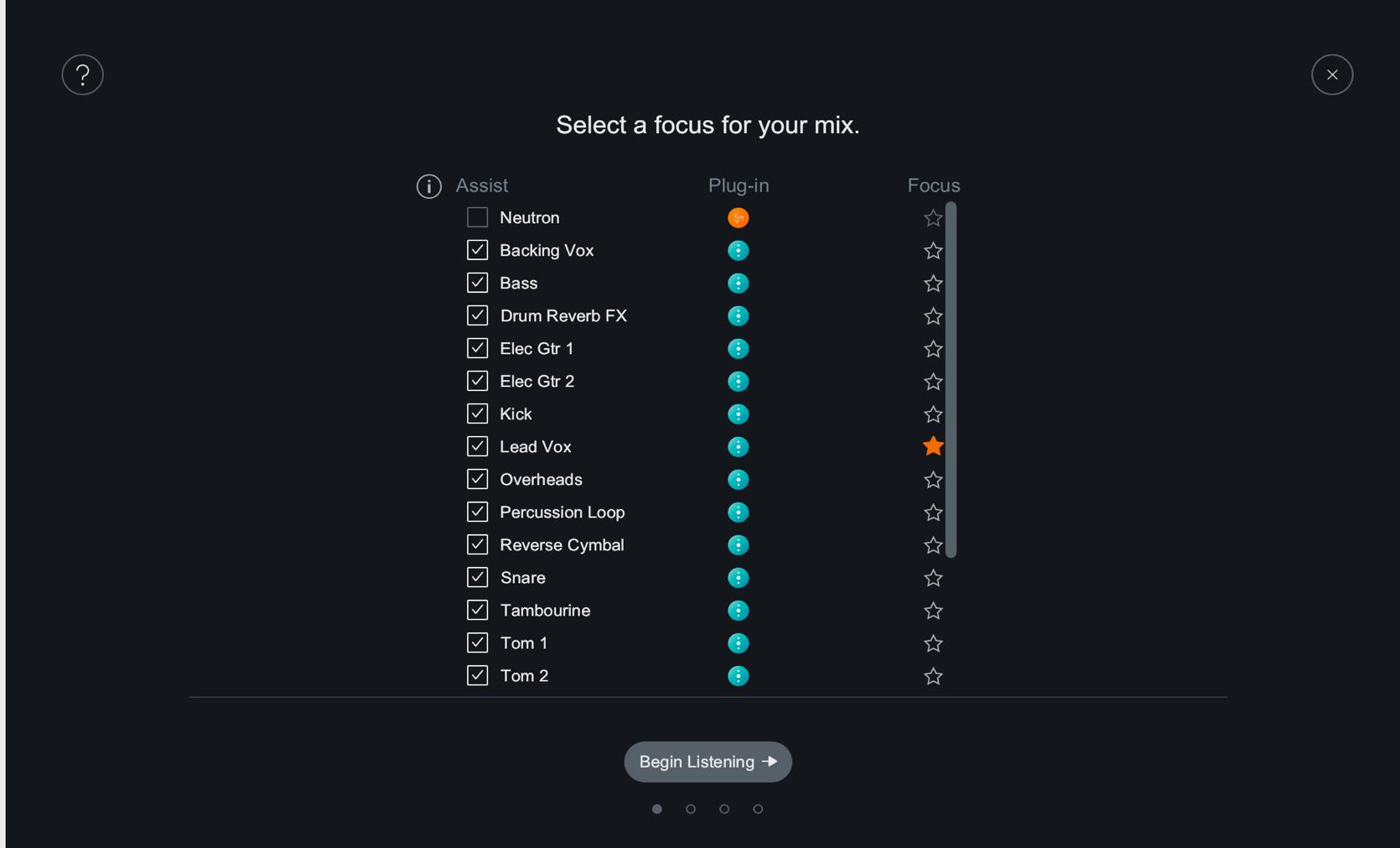 Assistant Setup Stage