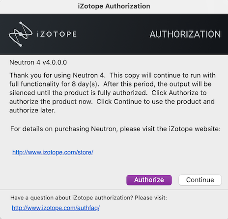 Manual Authorization window