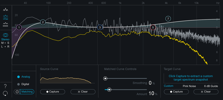 source spectrum curve overlay