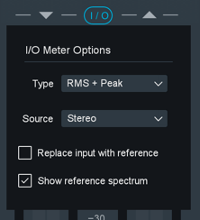 I/O Metering pop-over
