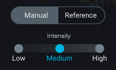 Manual loudness and EQ selected