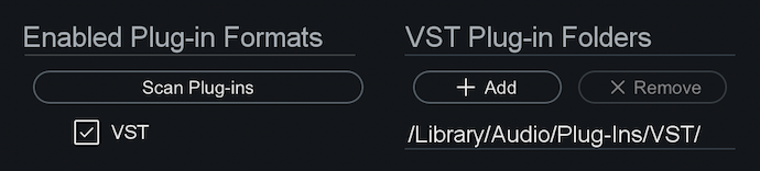 Plug-in options