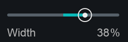 width button