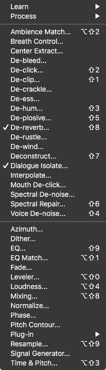 Modules Menu