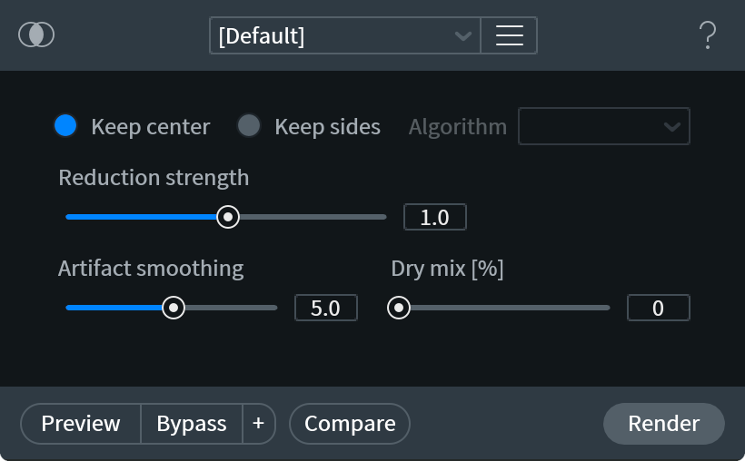 Center Extract interface