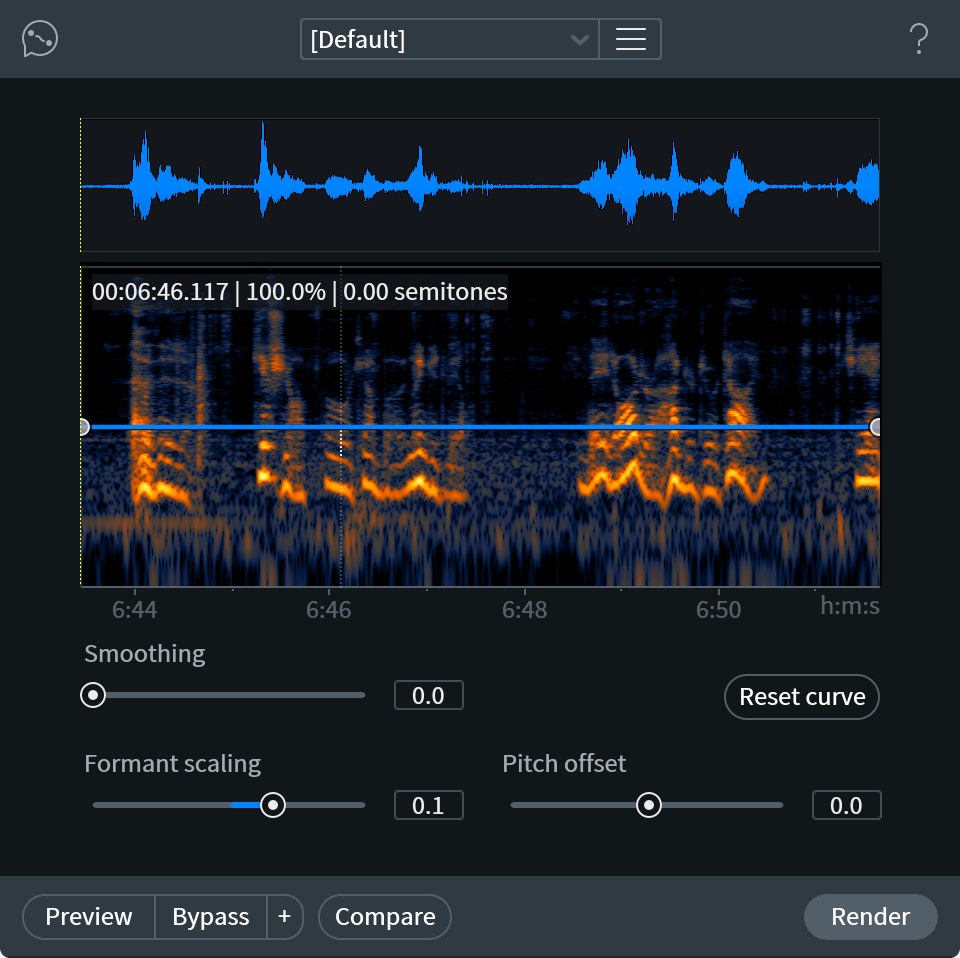 Dialogue Contour module window