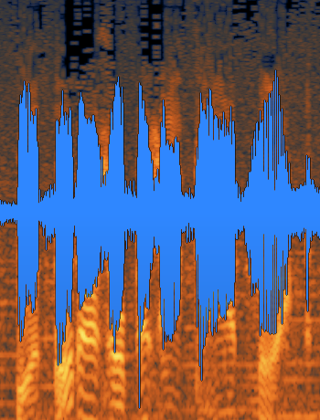 Transparency Slider Spectrogram and Waveform Mixed