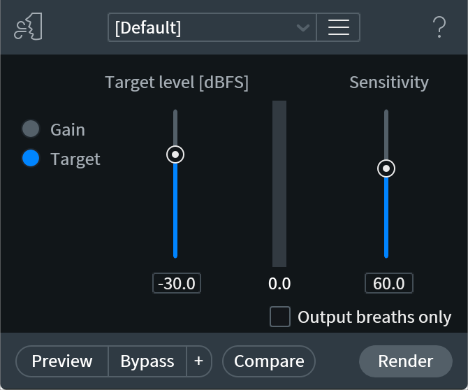 Breath Control interface