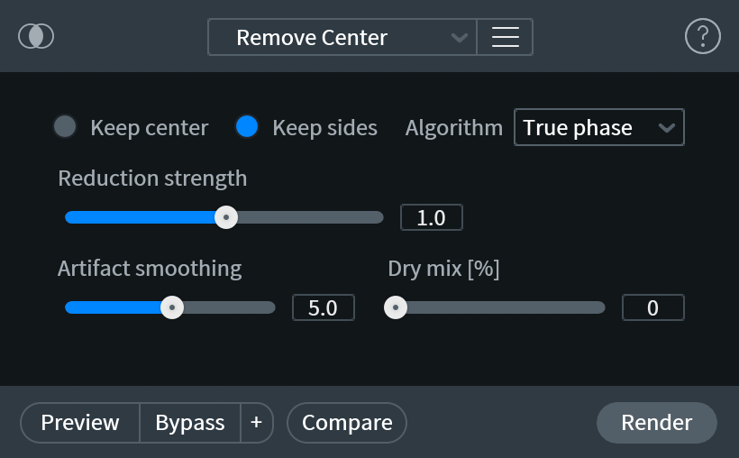 Center Extract interface