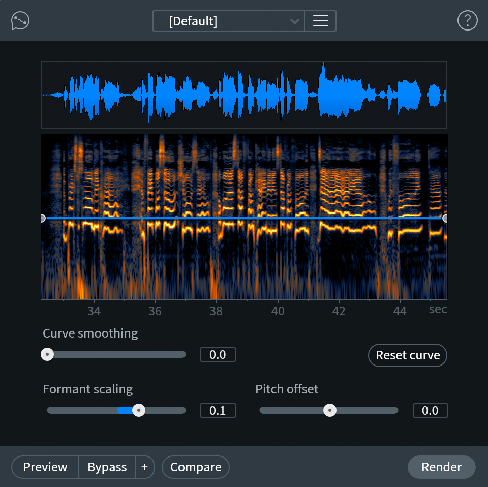 Dialogue Contour module window