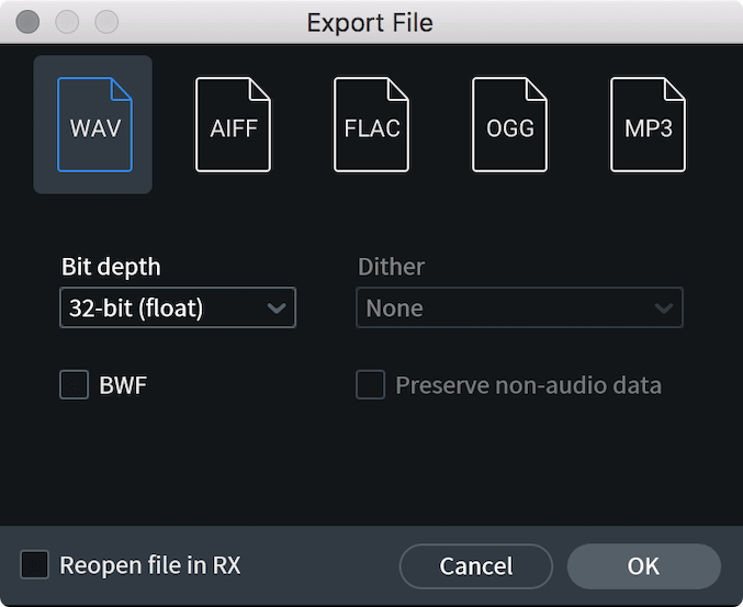 Export File Dialog