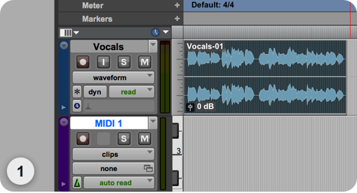 Pro Tools MIDI Setup Step 1