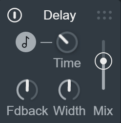 Delay effect panel