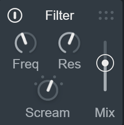 Filter effect panel