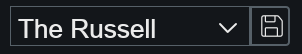 Synth preset menu and save button