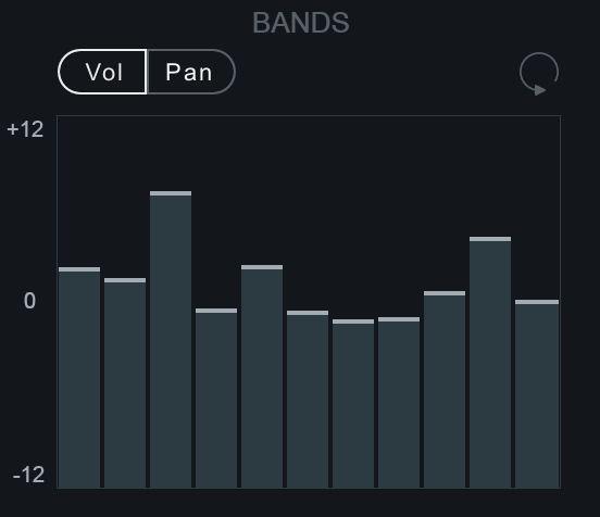 Vocoder Band Adjustment View