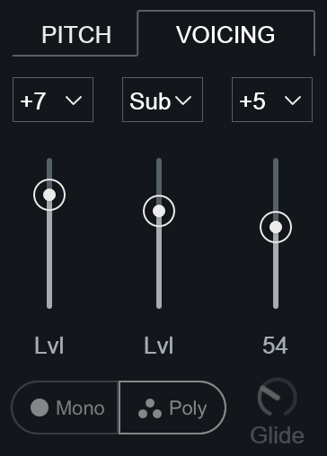 Auto Mode Voicing Controls