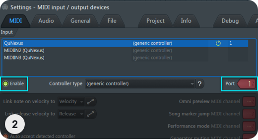 FL Studio MIDI Setup Step 2