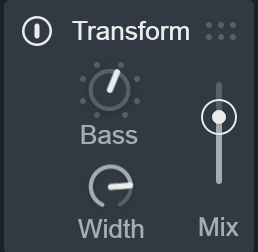 Transform effect controls