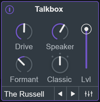 Talkbox module main view
