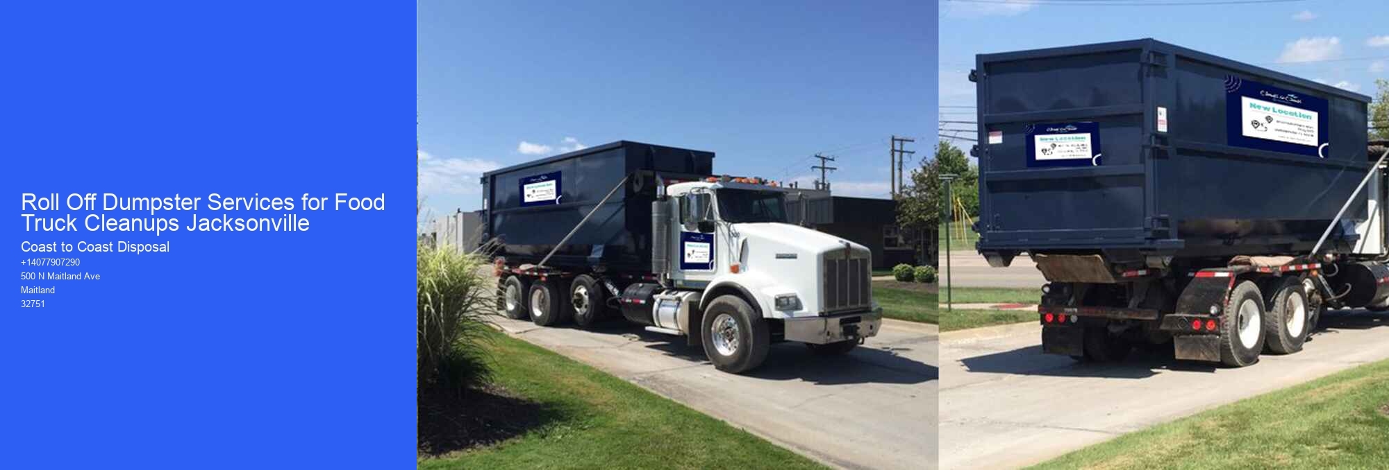 Roll Off Dumpster Services for Food Truck Cleanups Jacksonville