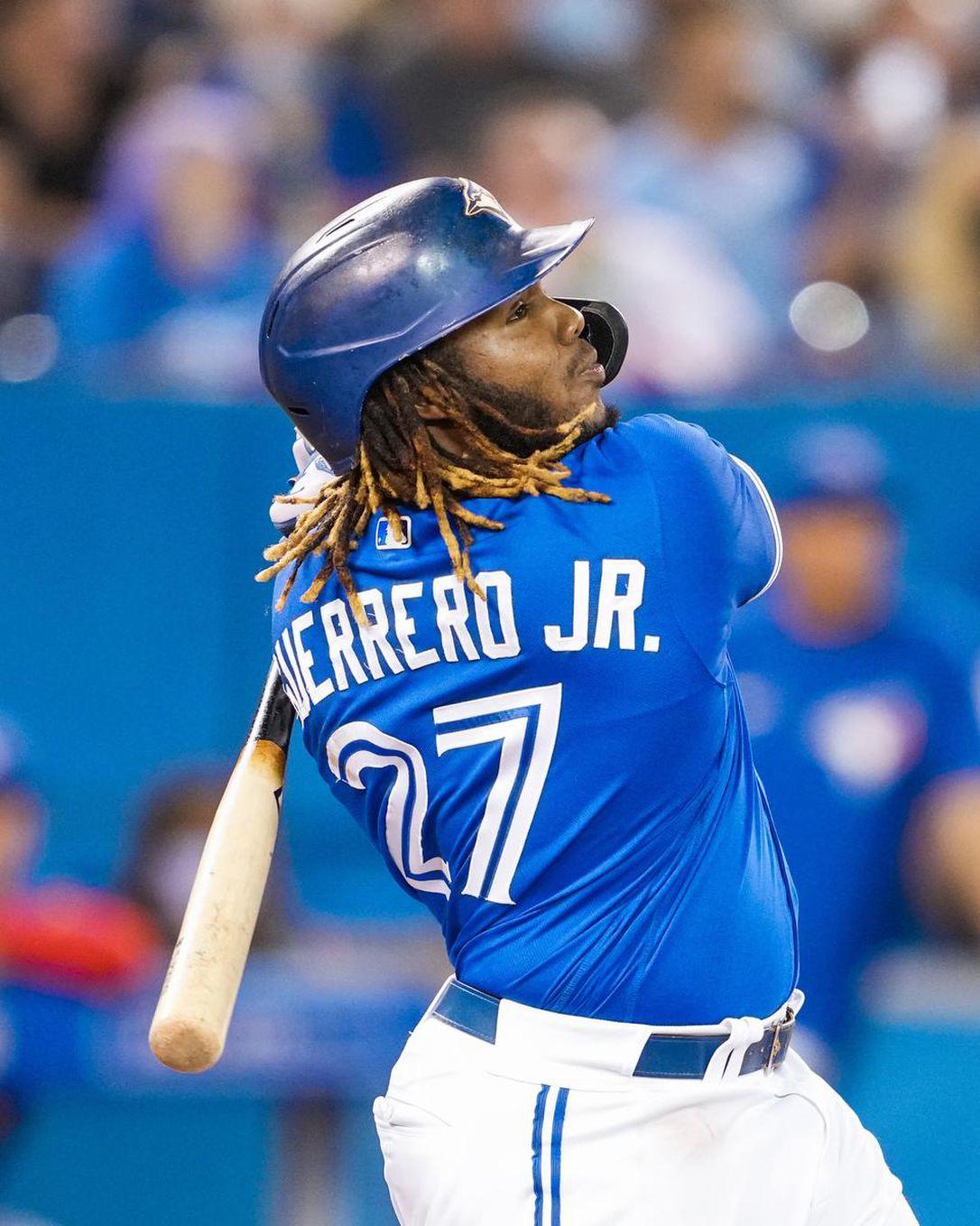 1re présence au bâton de Vladimir Guerrero jr dans la ligue des