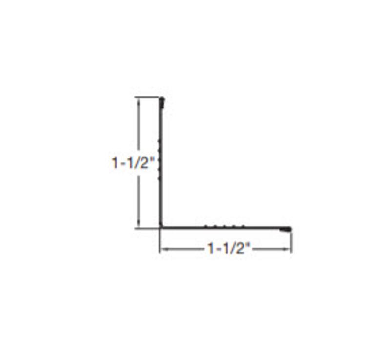 10 ft x 1 1/2 in Armstrong Drywall Grid System Knurled Angle Molding