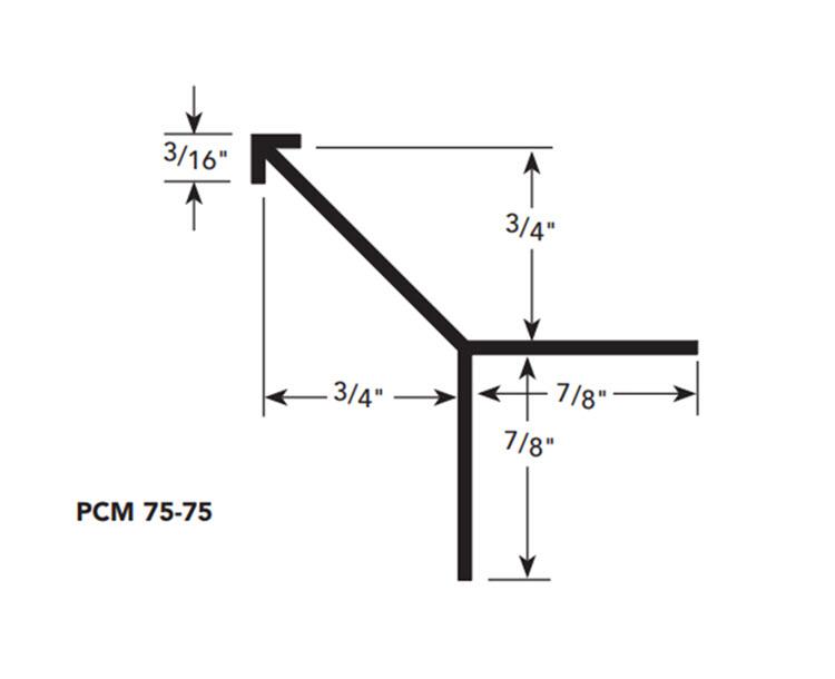 3/4 in x 10 ft Fry Reglet Clear Anodized Corner Key at J & B Materials