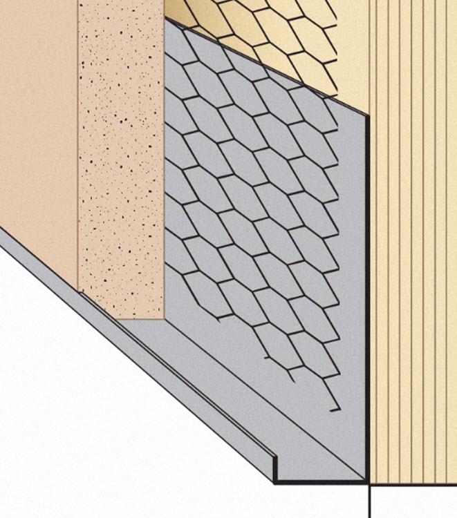 1 3/8 in x 10 ft Stockton Products JTrim w/ Weep 3 1/2 in Flange at