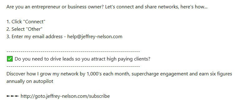 LinkedIn Profile Summary