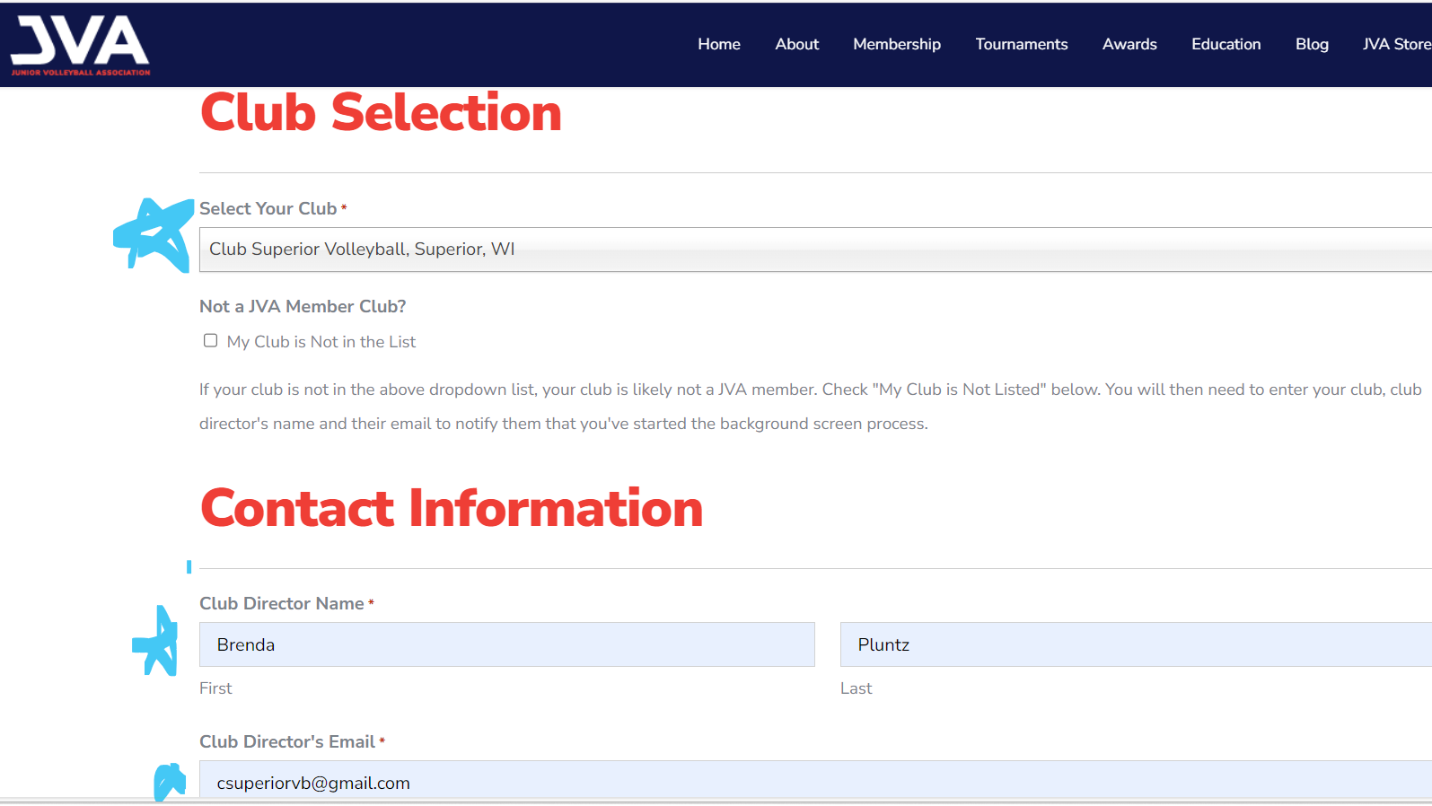 Club Superior Volleyball Page JVA Insurance Waiver