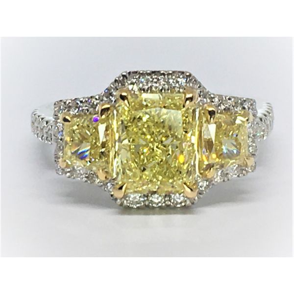 Ring wedding diamond gold set yellow trilogy carat round jeenjewels gia certified Wedding Rings Yellow Diamond - Wedding Rings Sets Ideas