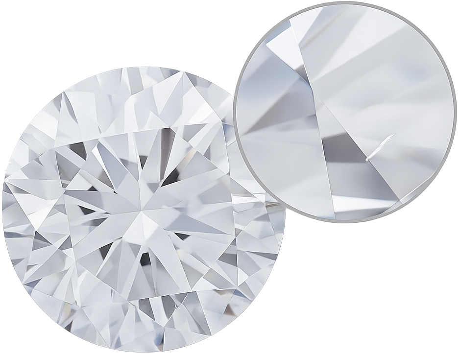 Close up of inclusions in a diamond