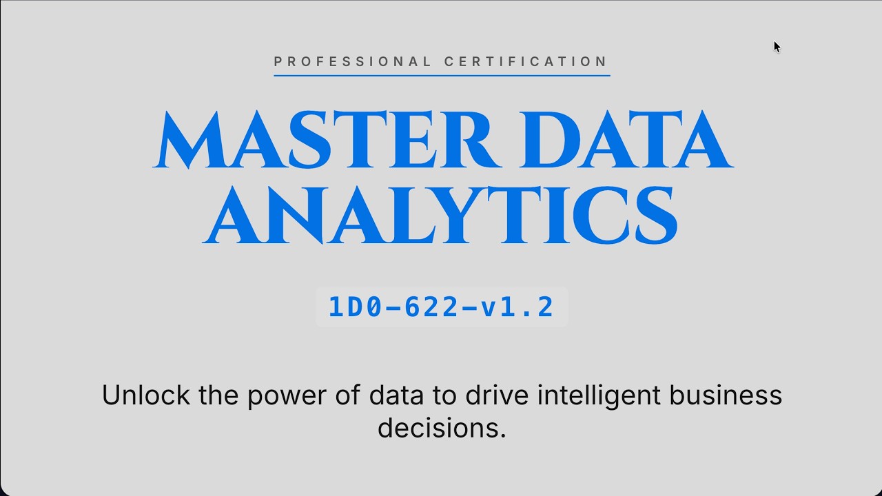 1D0-622-v1.2 : CIW: Data Analyst (1D0-622)