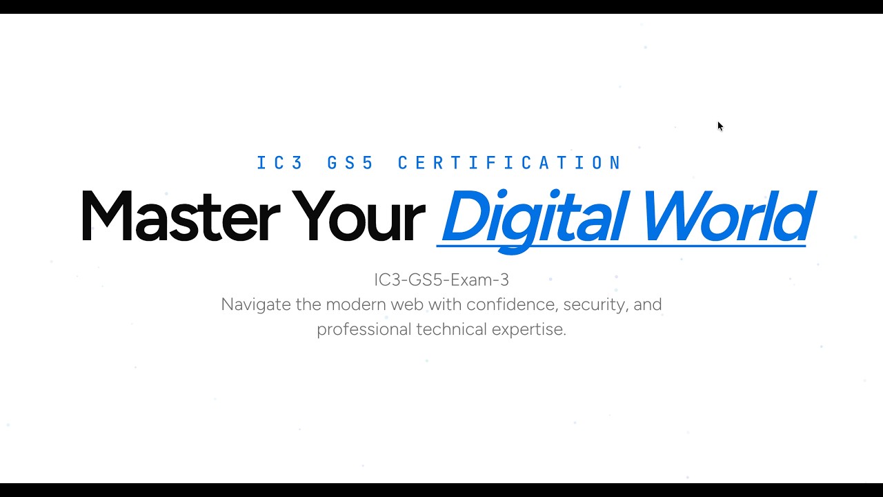 IC3-GS5-Exam-3 : Living Online (IC3 GS5 Exam 3)