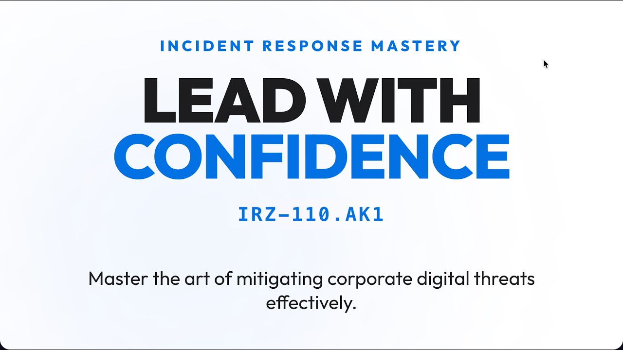IRZ-110.AK1 : Incident Response for Business Professionals (IRBIZ)