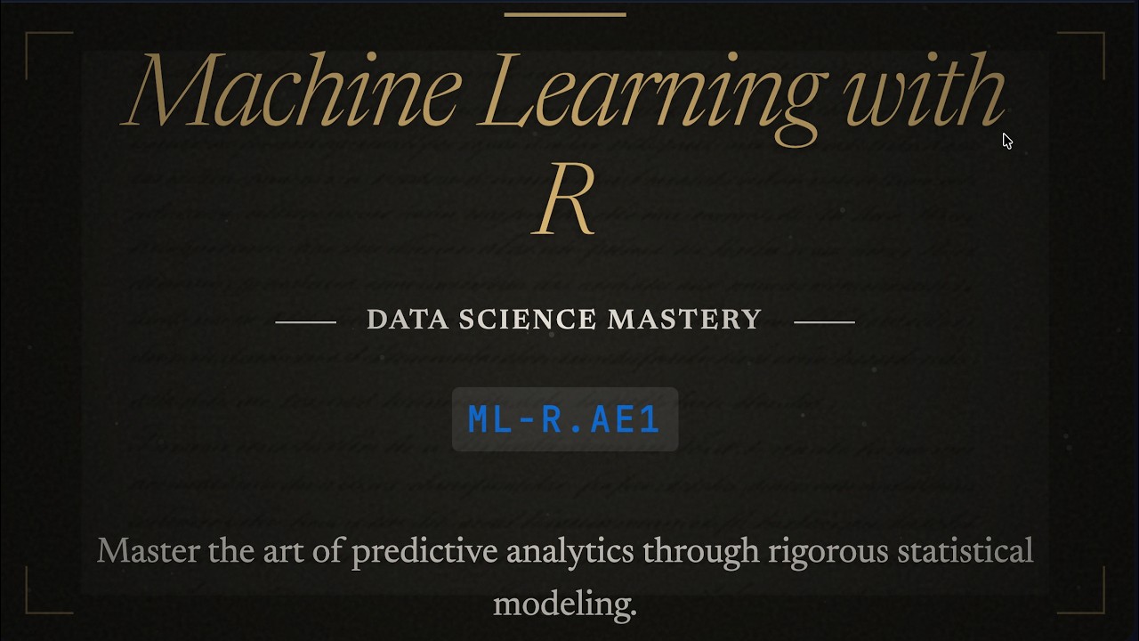ML-R.AE1 : Machine Learning with R