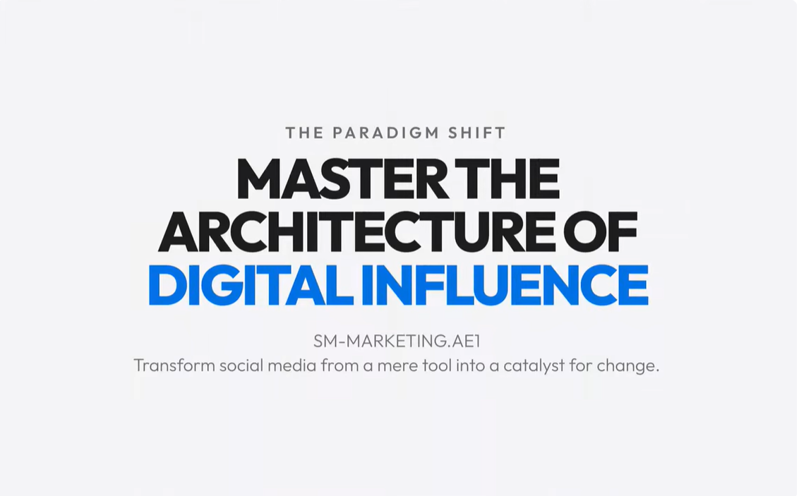 SM-MARKETING.AE1 : Strategic Social Media: From Marketing to Social Change