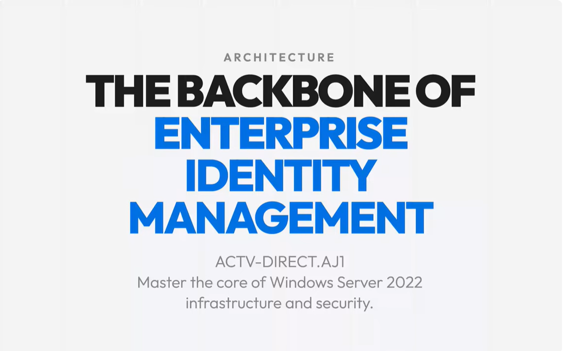 ACTV-DIRECT.AJ1 : Mastering Active Directory